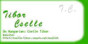 tibor cselle business card